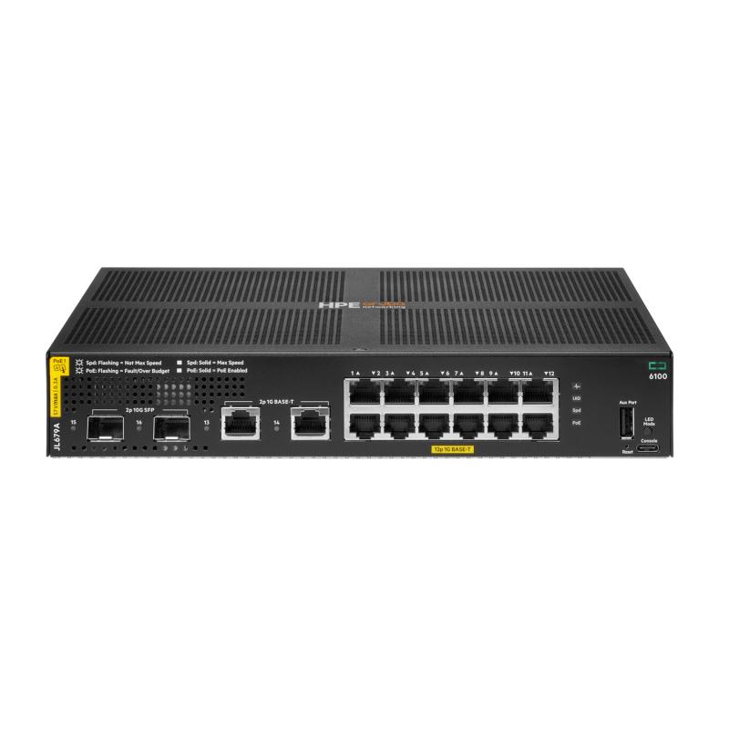 HPE Aruba Networking CX 6100 12G Class4 PoE 2G/2SFP+ 139W - imagine 3