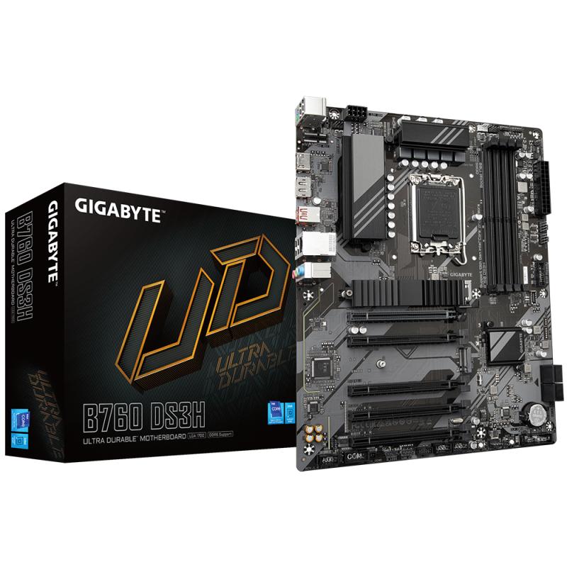 Placa de baza GIGABYTE B760 DS3H LGA1700, 4x DDR5 7600MHz, - imagine 3